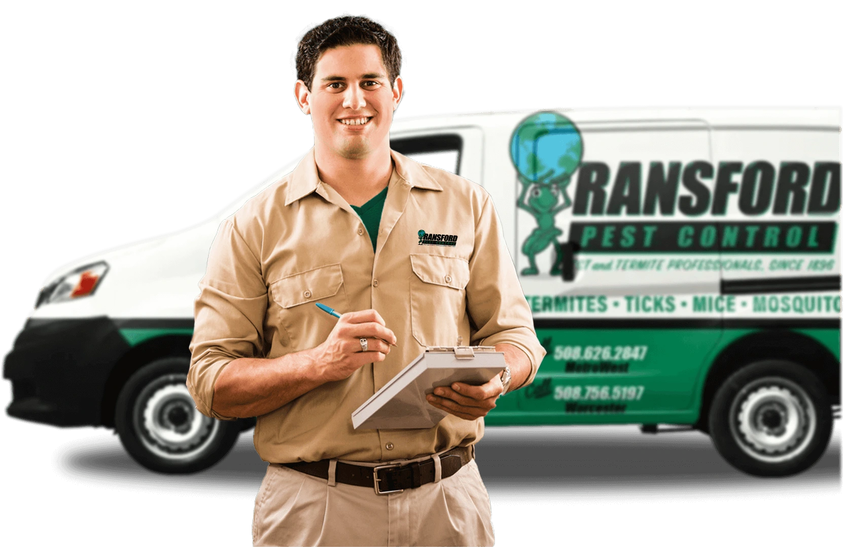 Ransford Pest Control Van And Employee